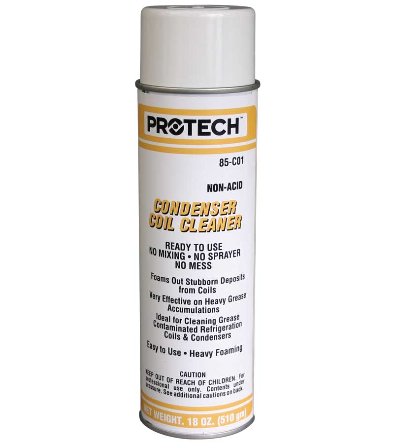 PROTECH 85-C01 - Condenser Coil Cleaner - Non-Acid Type Aerosol - 16 oz