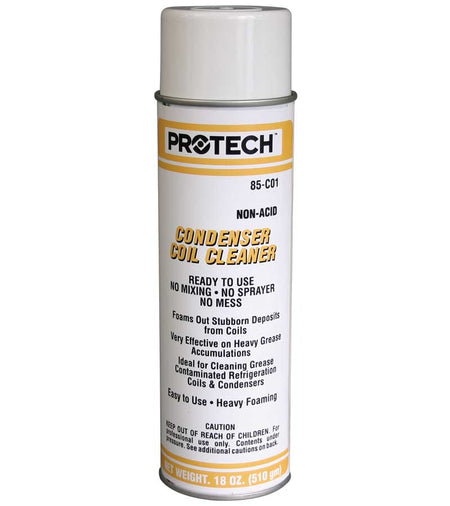 PROTECH 85-C01 - Condenser Coil Cleaner - Non-Acid Type Aerosol - 16 oz