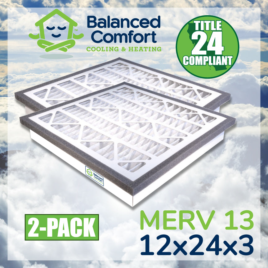 12x24x3 MERV 13 Return Air Grille Filter - 3" Inch