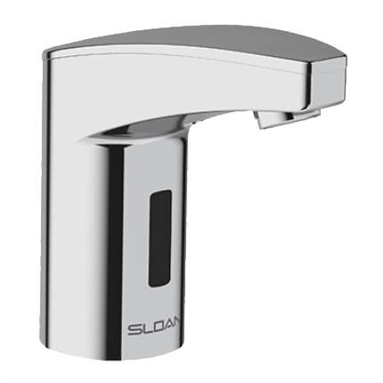 Sloan Optima EAF-350 Battery-Powered Deck-Mounted Bathroom Faucet w/ Integrated Side Mixer (Polished Chrome)