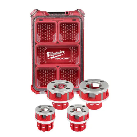 Milwaukee 1/2" to 1-1/4" Alloy NPT Compact 11R Pipe Threading 4 Head Kit (600-I) 48-36-1063