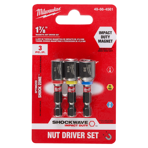 Milwaukee SHOCKWAVE Impact Duty™ 1-7/8" Magnetic Nut Driver Set 3PC