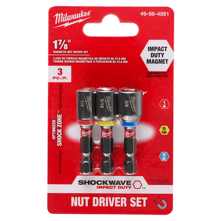 Milwaukee SHOCKWAVE Impact Duty™ 1-7/8" Magnetic Nut Driver Set 3PC