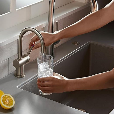 InSinkErator F-HC3300SN Modern Instant Hot & Cold Water Dispenser - Faucet Only, Satin Nickel