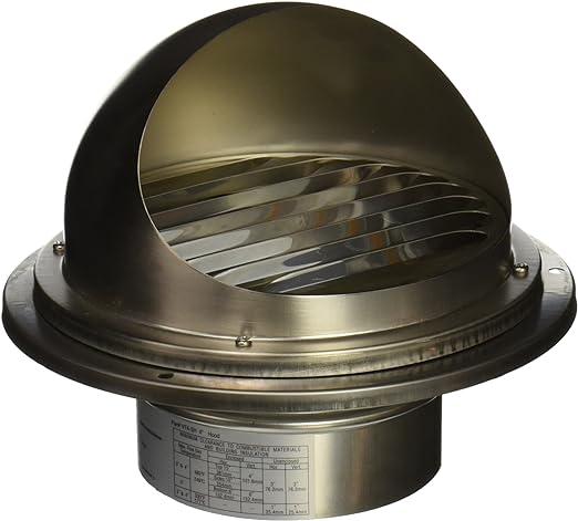 Noritz VT4-SH Horizontal hood vent termination for 4" Stainless Steel