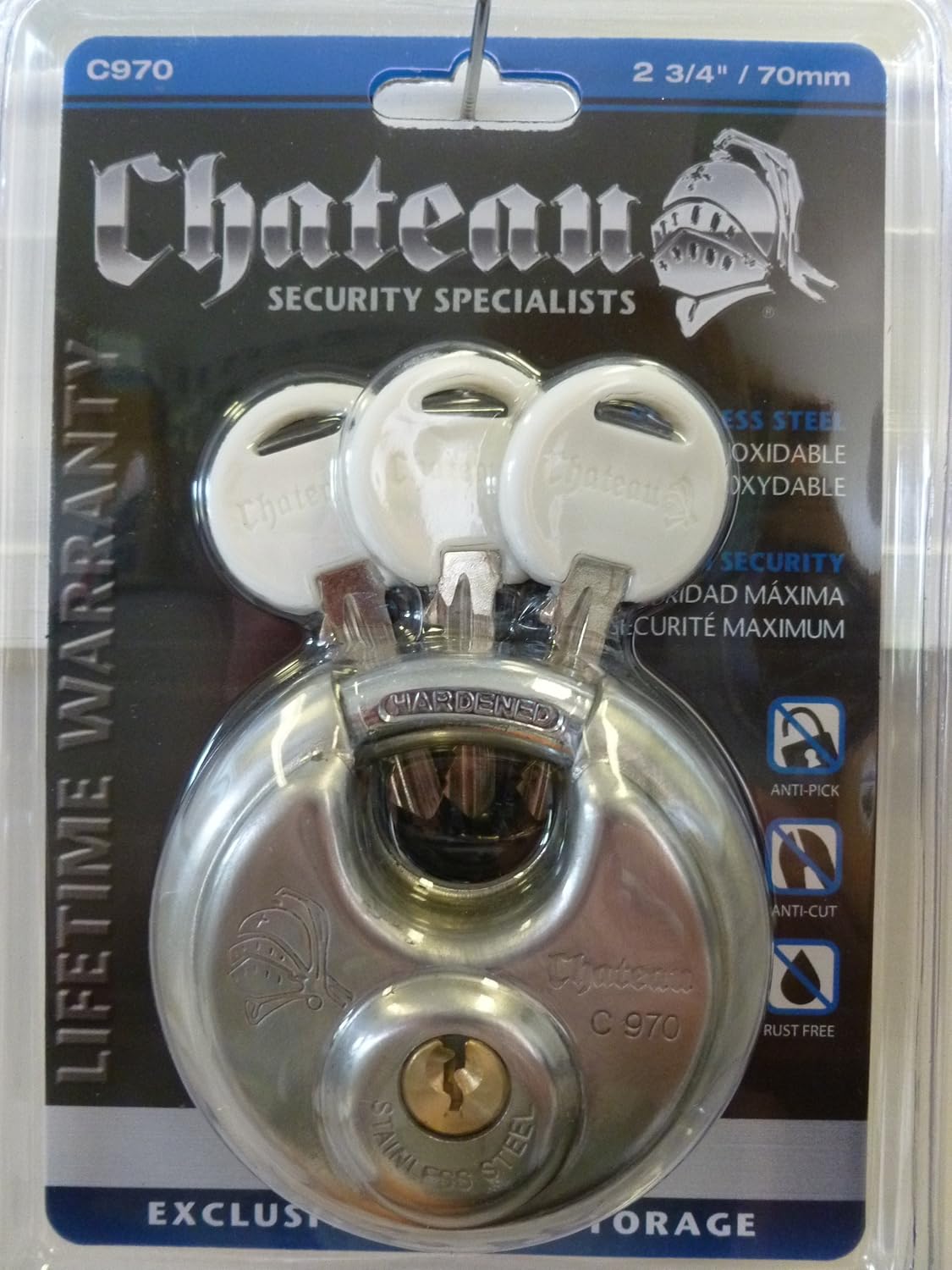 Chateau Heavy Duty Stainless Steel Round Disc Lock