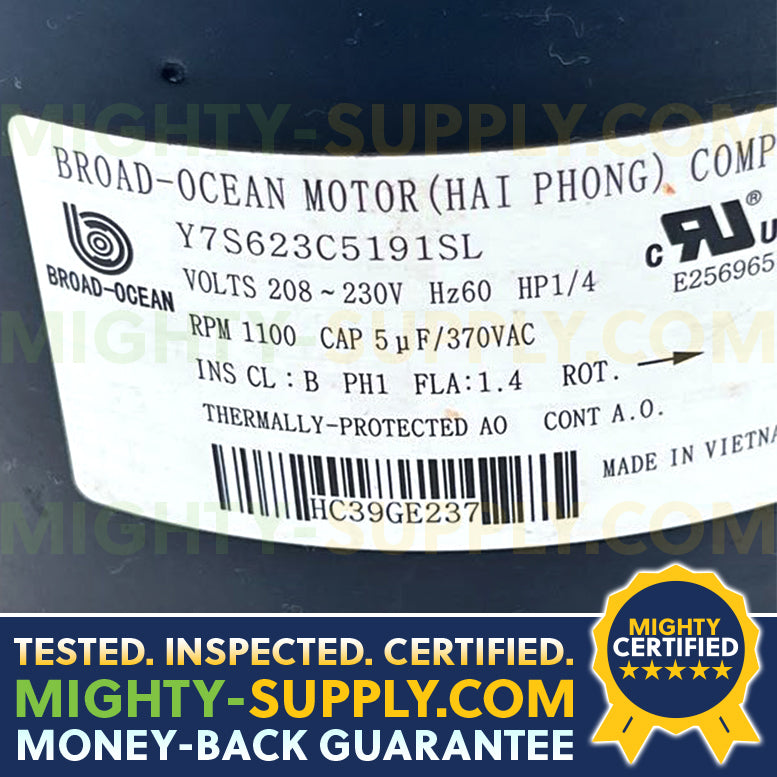 Broad-Ocean Y7S623C5191SL Condenser Fan Motor