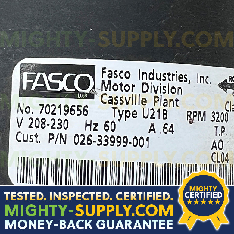 FASCO 7021-9656 Furnace Draft Inducer Exhaust Motor