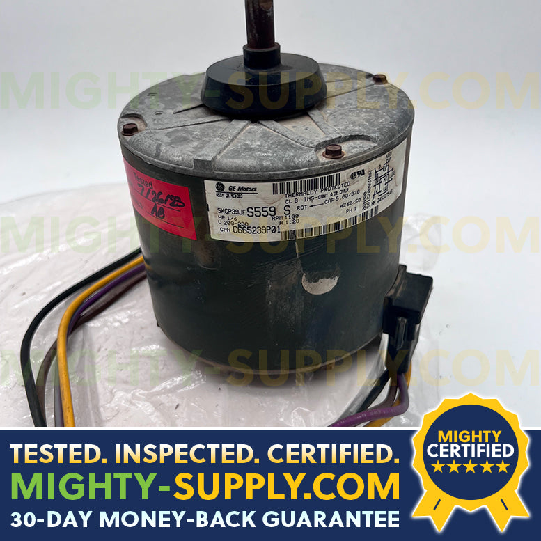 GE MOTORS 5KCP39JFS559S 1/6 HP, 1100 RPM C665239P01 Motor