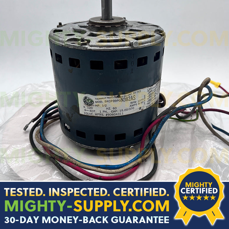 GE Motors 5KCP39PGN382AS B0604311 Blower Motor 1/2HP 120V 1075RPM 1PH 60Hz