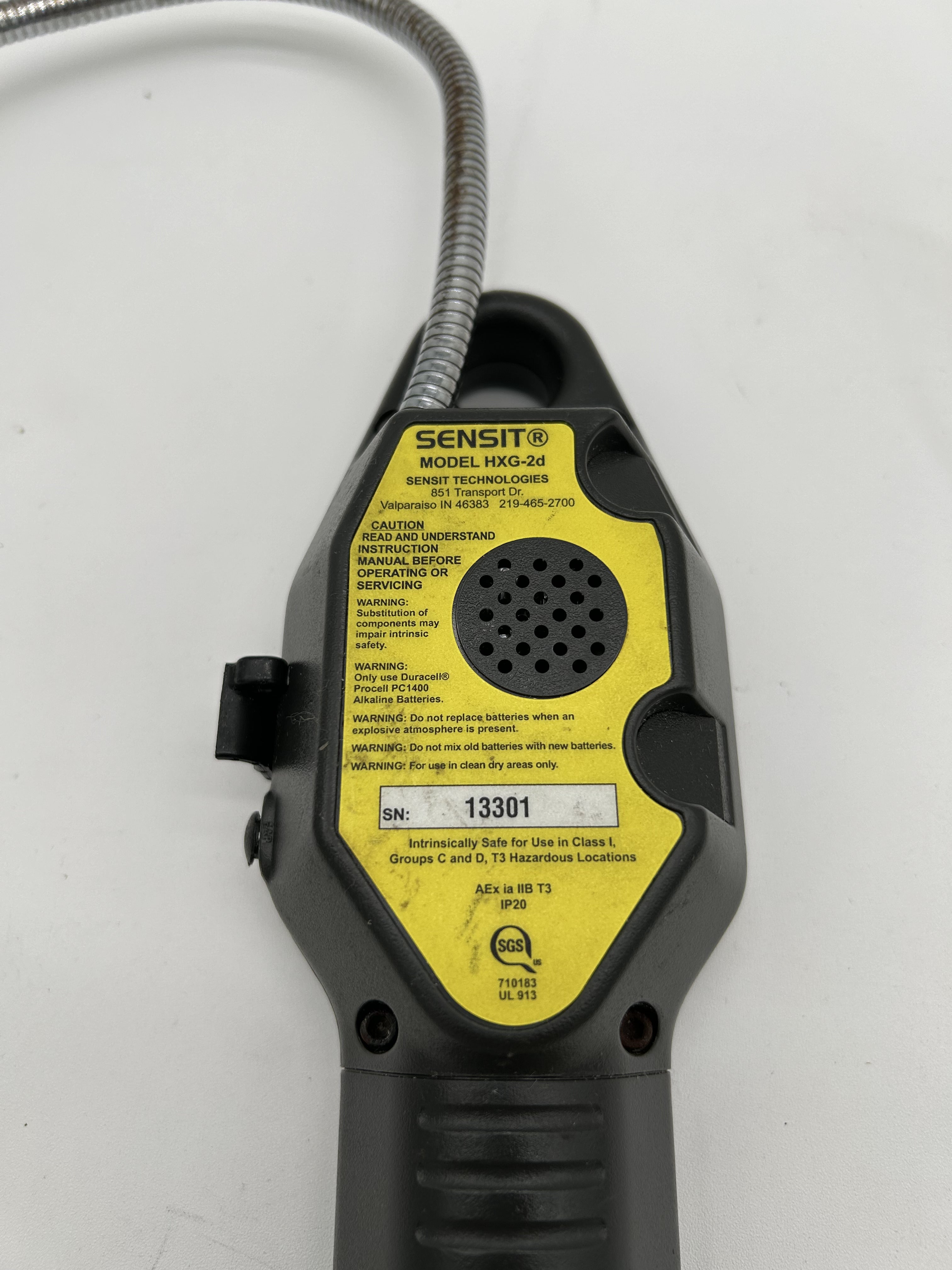 SENSIT HXG-2d with 2610 Sensor Combustible Gas Leak Detector