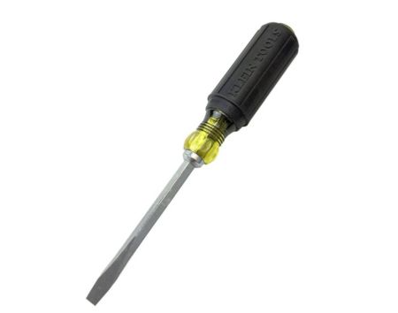 Klein 600-4 - 1/4'' Keystone-Tip Screwdriver 4'' Heavy-Duty Square-Shank