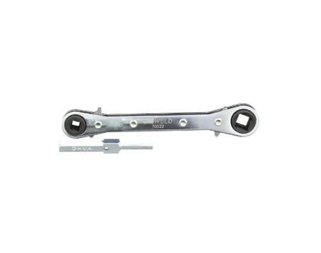 TRADEPRO® TP70022 - Reversible Ratchet Wrench (). Square opening with 1/4" and 3/16" at one end; 3/8" and 5/16" at other end.