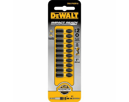 DeWalt DWA1PH2IR10 - 1" Phillips #2 Impact Ready® Nut Driver 10 Pack