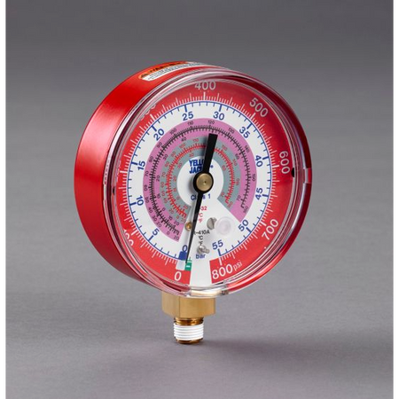 Yellow Jacket 49159 - 3 1/8" Red Pressure Gauge, R32/410A