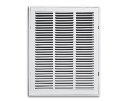 TRUaire 190 20X30 - Steel Return Air Filter Grille With Fixed Hinged Face, White, 20" X 30"