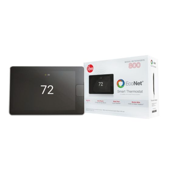 Rheem RETST800SYS - EcoNet® 800 Series SmartThermostat, 4.3" LCD Touch Screen, Built-In Wif