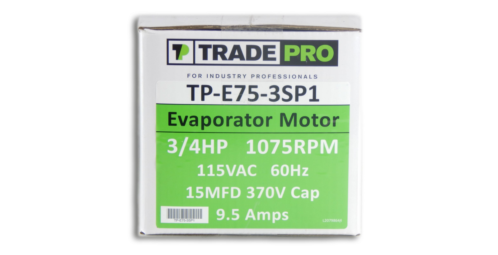 TRADEPRO® TP-E75-3SP2 Evaporator Blower Motor 3 Speed 1075 RPM 230 Volt 3/4 Horsepower