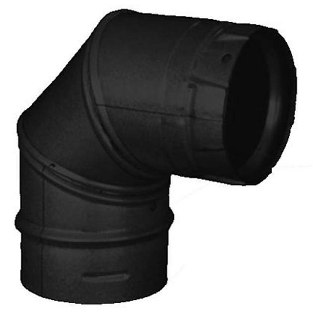 Simpson Dura-Vent 4PVP-E90B 4" Black Pellet Vent 90 Degree Elbow