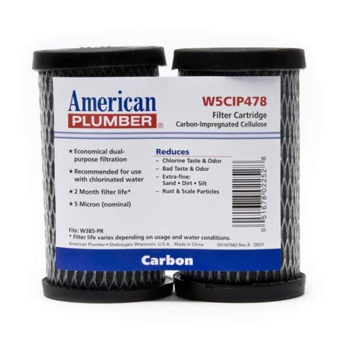 American Plumber W5CIP478 5 Micron Standard 5 Inch Undersink Filter (2 Pack)