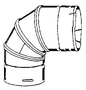 Simpson Duravent Gas Vent Elbow 90 Degree 4  Galvanized Al Ul