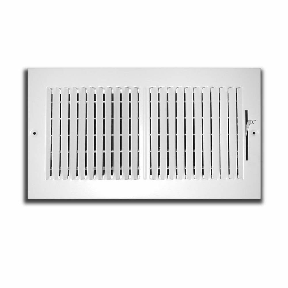 Truaire 102M 08X06 2-Way Supply 8-Inch x 6-Inch Sidewall or Ceiling Register Grille, White