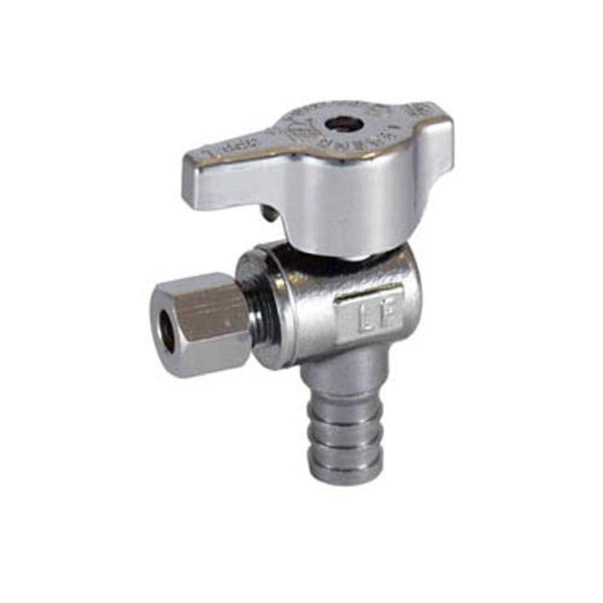 Legend Valve 114-609NL 1/4 Turn Chrome Brass Angle Stop Valve, No Lead, 3x2.4x1.1