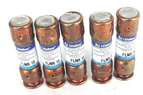 Littelfuse FLNR15 FLNR 15A Littelfuse 250 VAC RK5 Time Delay (5 PACK)