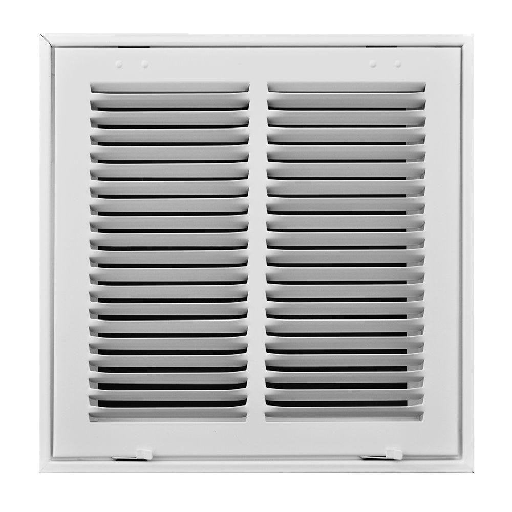 12 in. x 12 in. White Return Air Filter Grille