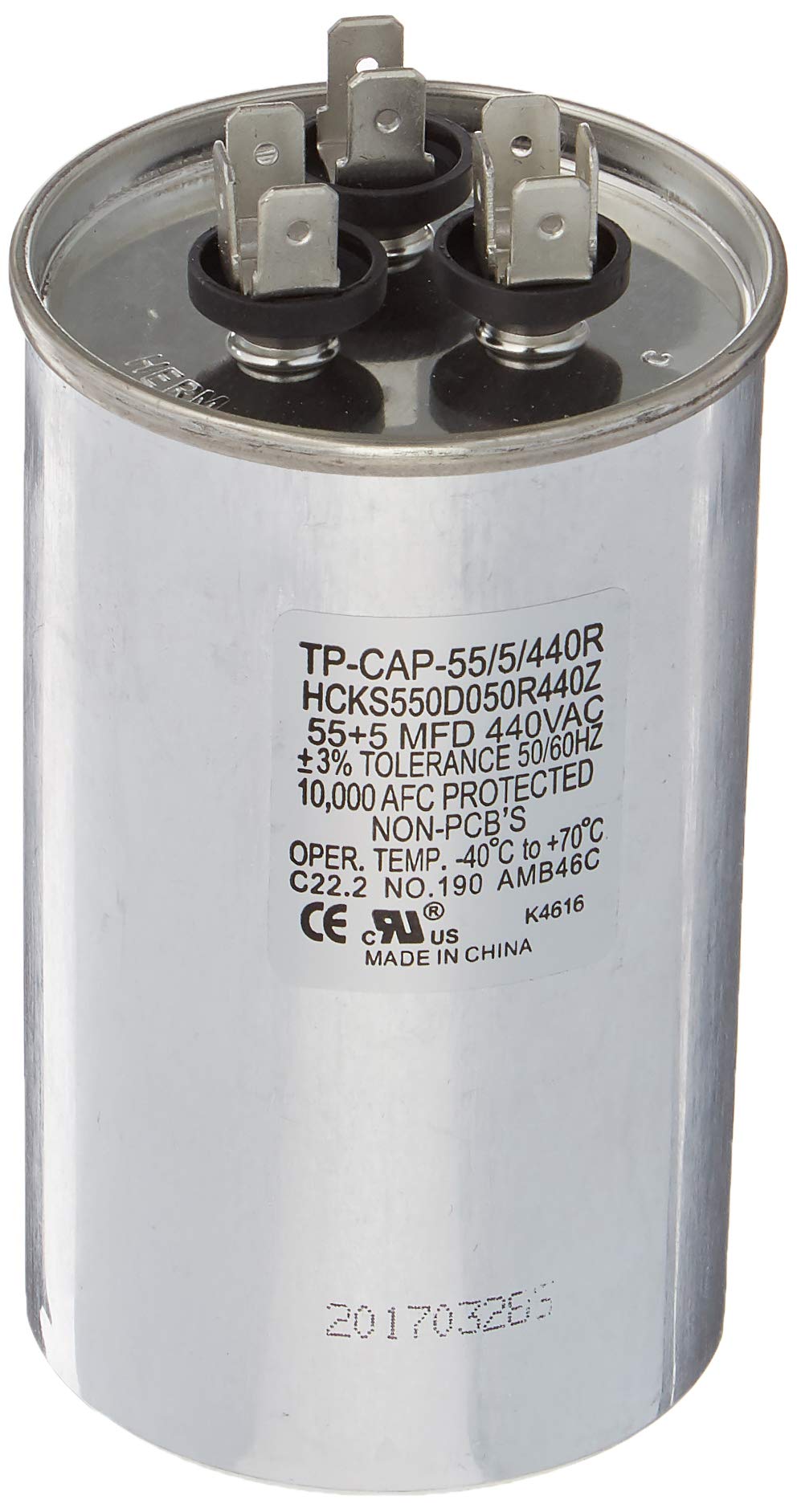 Carrier TP-CAP-55/5/440R Dual Run Capacitor